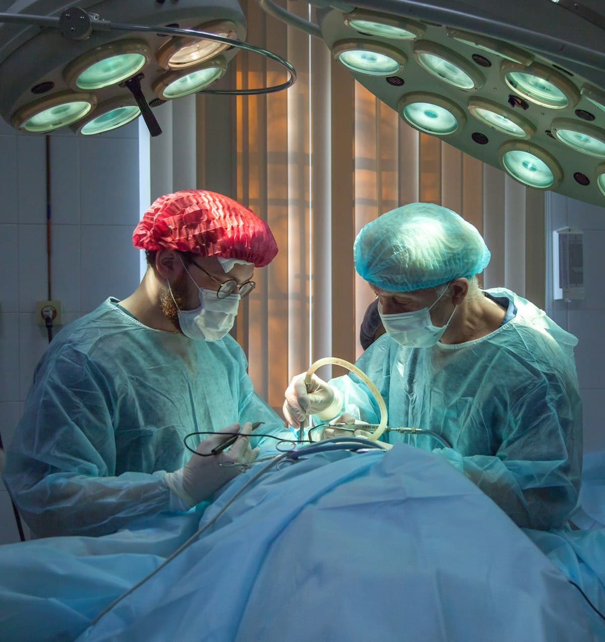 Surgical team performing a procedure